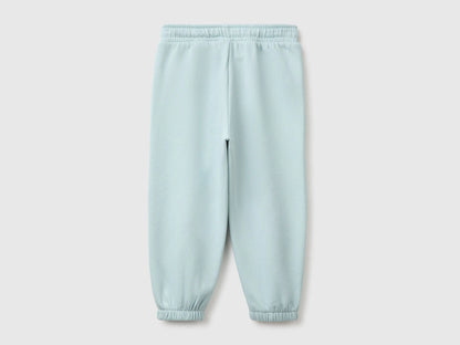 Benetton Aqua Girls Joggers in Warm Fleece SKU: 39M2GF05P_31A Image 02