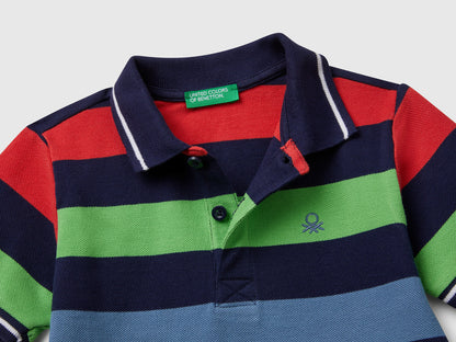 Benetton_Striped Short Sleeve Polo Shirt_39QAG300V_940_03