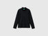 Benetton Black Girls T-Shirt in Pure Organic Cotton SKU: 3AOUC201O_100 Image 01