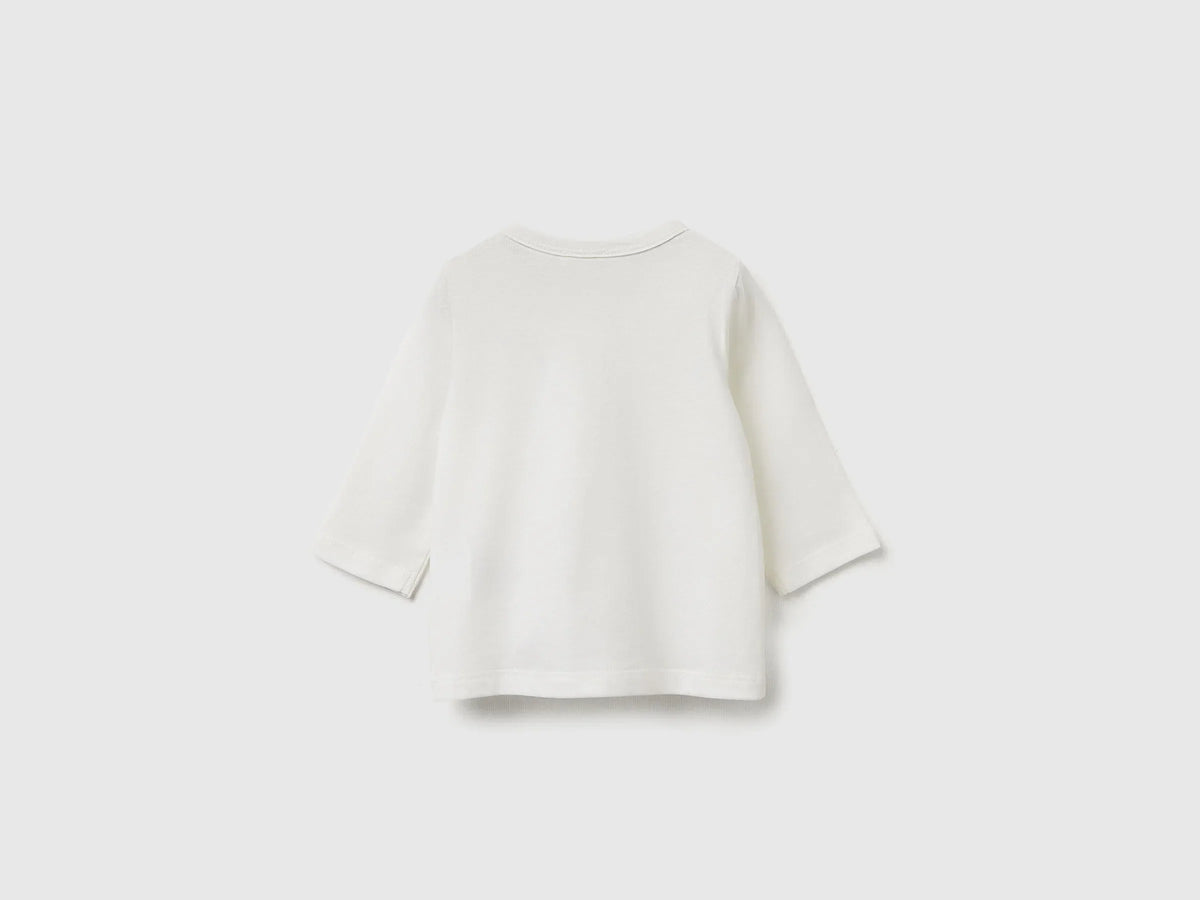 Benetton_Creamy White_Cotton T-Shirt with Print_3ATNA106O_909_02