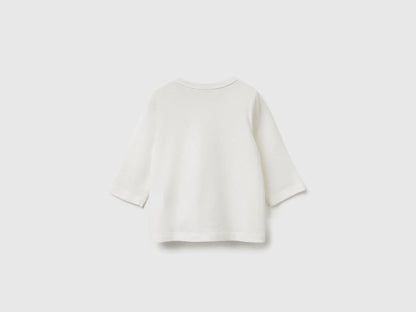 Benetton_Creamy White_Cotton T-Shirt with Print_3ATNA106O_909_02