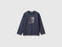 Benetton_Air Force Blue_Warm T-Shirt with Logo Print_3ATNC10QU_0J8_01