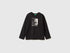 Benetton_Black_Warm T-Shirt with Logo Print_3ATNC10QU_100_01