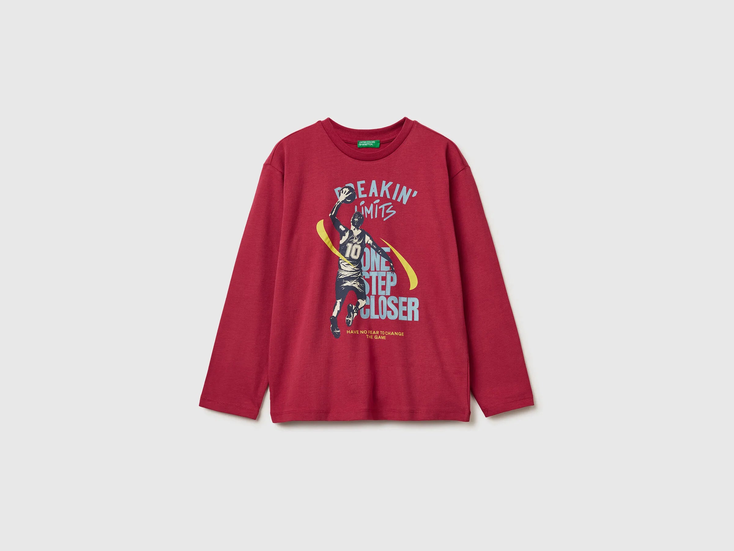 Benetton_Coral_T-Shirt in Warm Cotton with Print_3ATNC10R8_39J_01