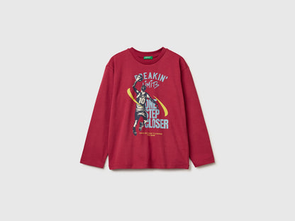 Benetton_Coral_T-Shirt in Warm Cotton with Print_3ATNC10R8_39J_01
