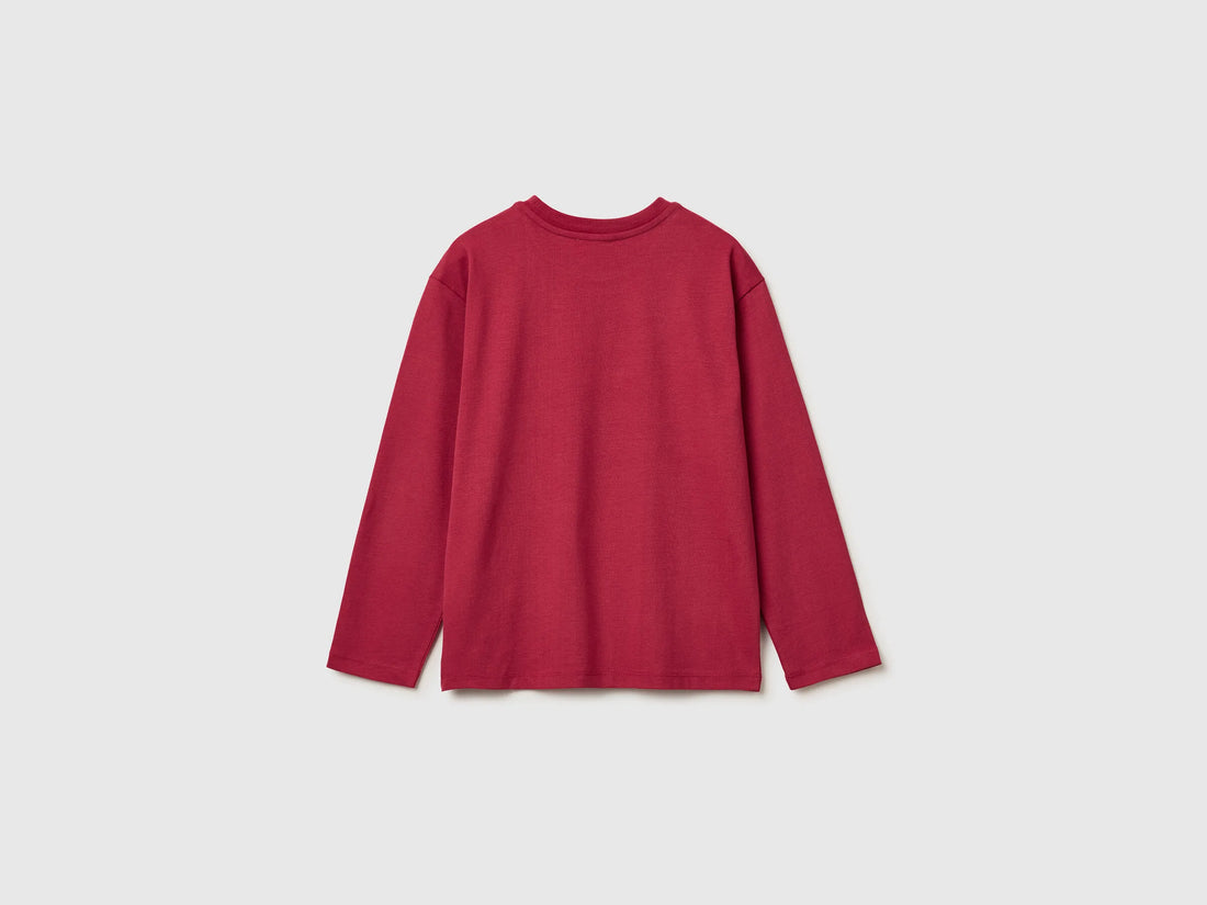 Benetton_Coral_T-Shirt in Warm Cotton with Print_3ATNC10R8_39J_02