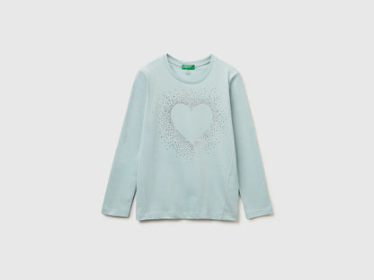 Benetton_Aqua_T-Shirt with Rhinestone Applique_3ATNC10RF_17H_01