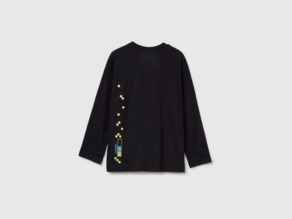 Benetton_Black_T-Shirt with Photographic Print_3ATNC10RL_100_02