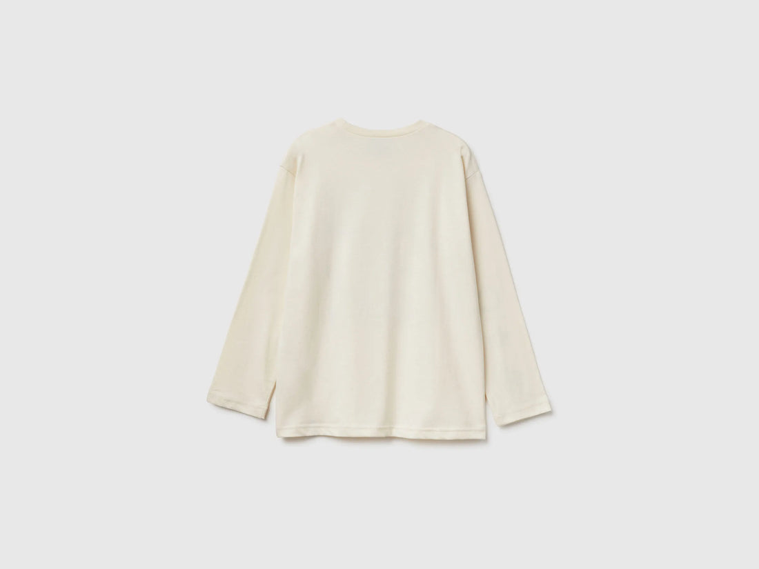 Benetton_Creamy White_T-Shirt with Photographic Print_3ATNC10RL_3C9_02