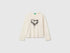 Benetton Creamy White Girls 100% Organic Cotton T-Shirt with Print SKU: 3ATNC10UA_0R2 Image 01