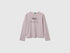 Benetton Pink Girls 100% Organic Cotton T-Shirt with Print SKU: 3ATNC10UA_197 Image 01