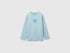 Benetton Air Force Blue Boys T-Shirt with Print and Embroidery SKU: 3ATNC10UD_3E4 Image 01