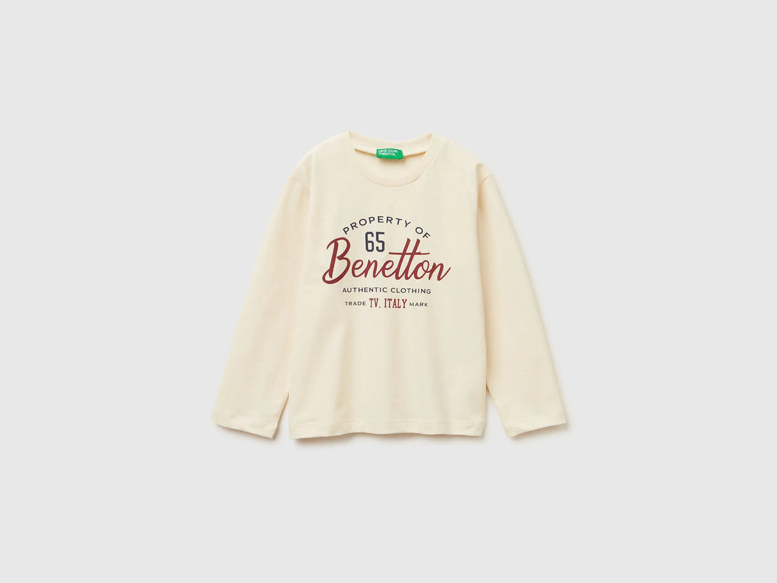 Benetton_Creamy White_Crew Neck T-Shirt in Warm Cotton_3ATNG10KT_3C9_01
