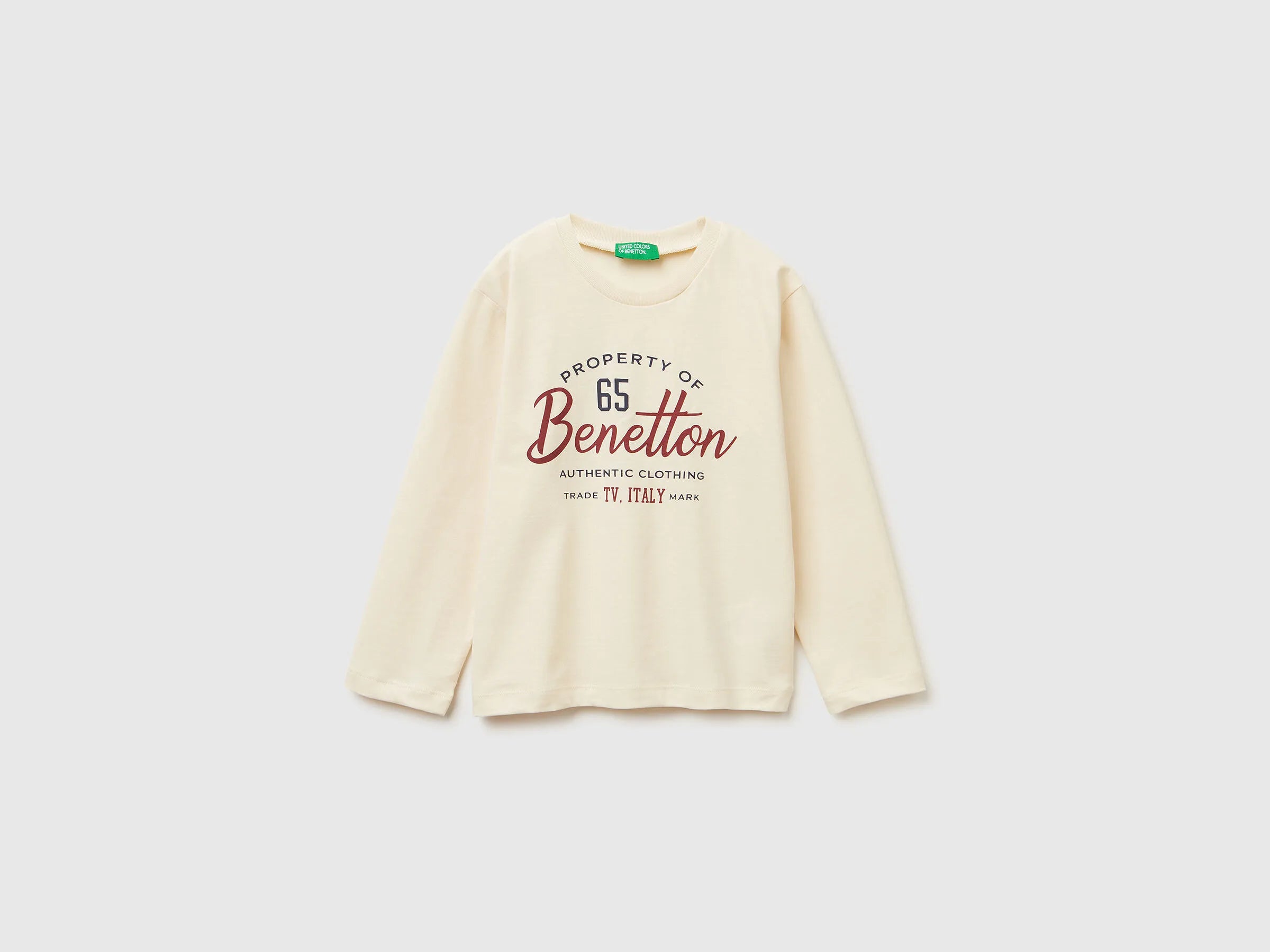 Benetton_Creamy White_Crew Neck T-Shirt in Warm Cotton_3ATNG10KT_3C9_01