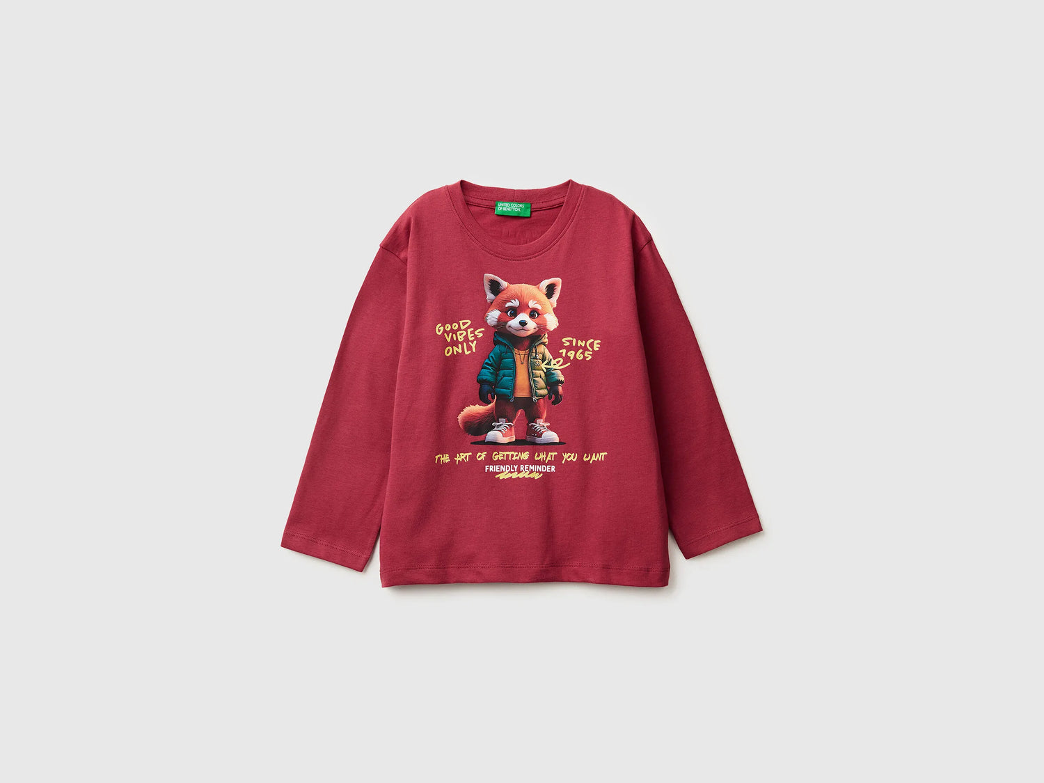 Benetton_Coral_T-Shirt with Print on Front and Back_3ATNG10KV_39J_01