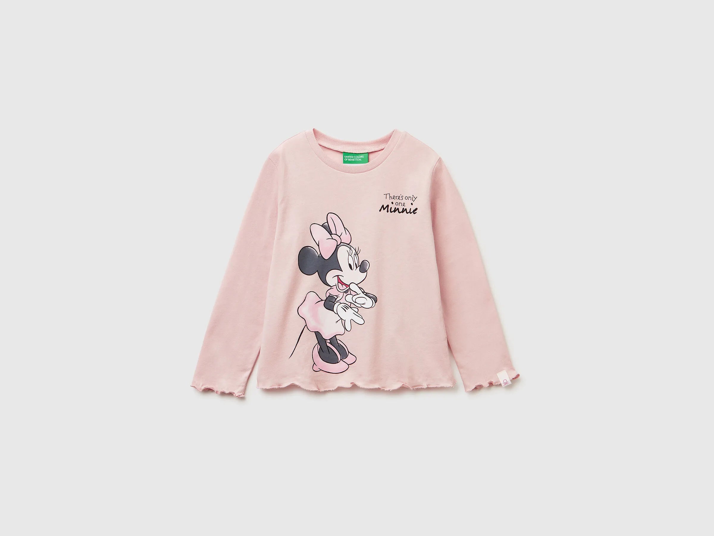 Benetton_Soft Pink_T-Shirt with Minnie Mouse Print_3ATNG10L2_3V5_01