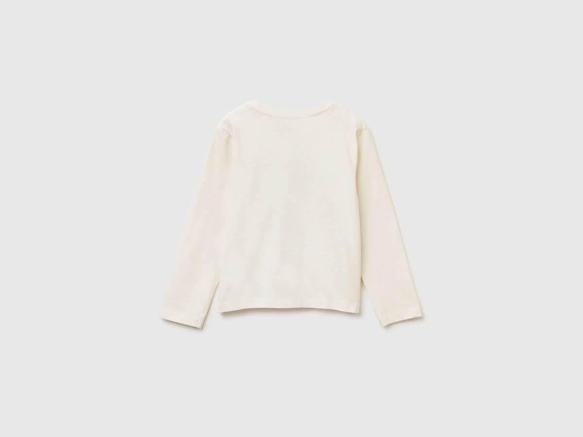 Benetton_Creamy White_Cotton T-Shirt with Print_3ATNG10L9_0R2_02
