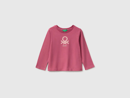 Benetton Fuchsia Girls T-Shirt with Puffy Print SKU: 3ATNG10NI_2J4 Image 01