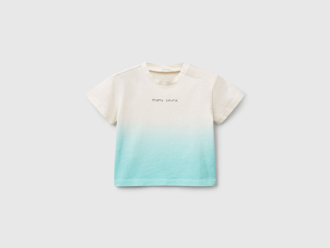 Benetton_Dip-Dye T-Shirt with Print_3BL0A105Z_78T_01
