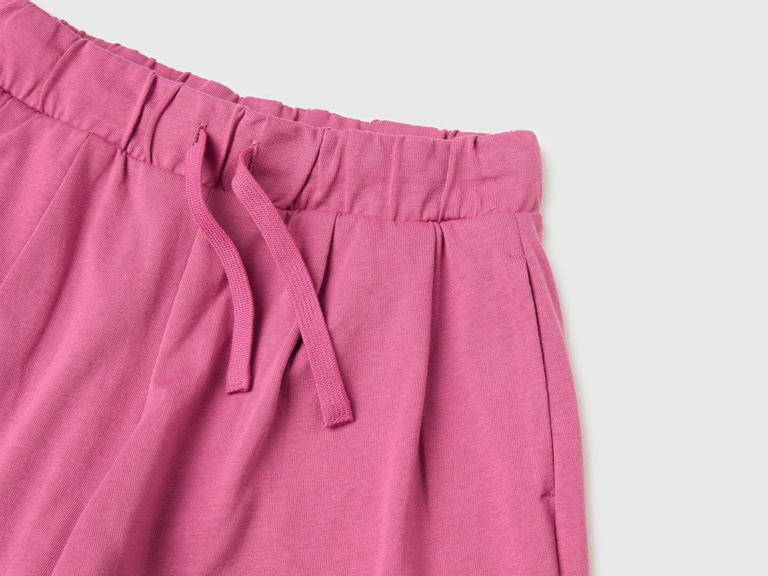 Benetton Fuchsia Girls Bermuda Shorts with Drawstring SKU: 3BL0C903I_01T Image 03