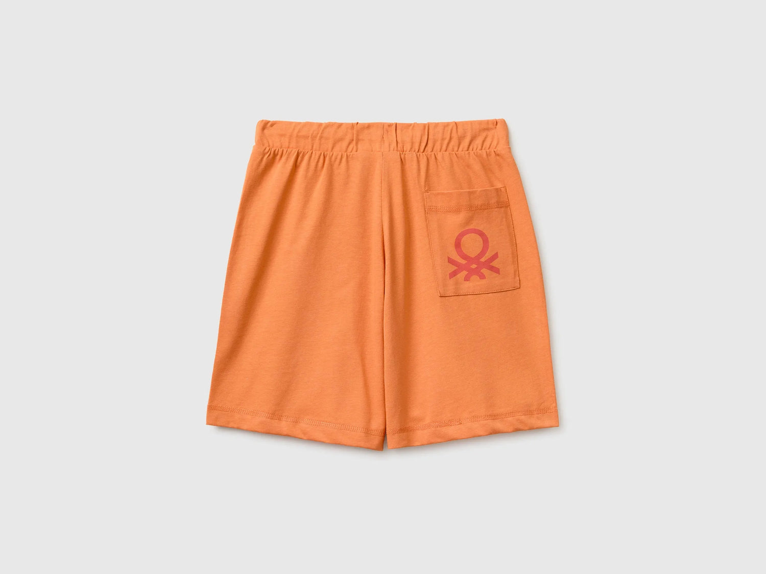 Benetton Orange Boys 100% Cotton Bermuda Shorts SKU: 3BL0C903L_0D1 Image 02