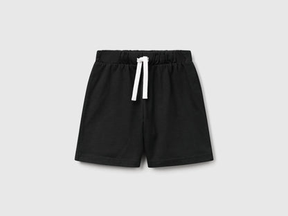 Benetton Black Boys Regular Fit Bermuda Shorts SKU: 3BL0G900Q_100 Image 01