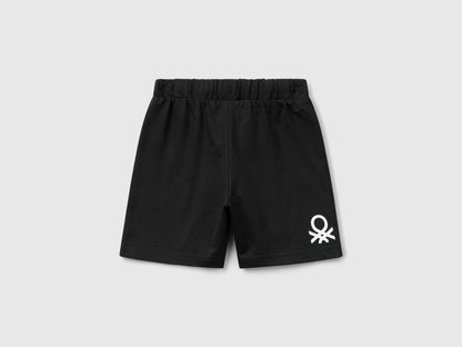 Benetton Black Boys Regular Fit Bermuda Shorts SKU: 3BL0G900Q_100 Image 02