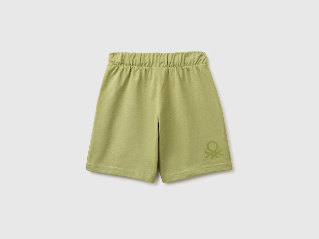 Benetton Military Green Boys Regular Fit Bermuda Shorts SKU: 3BL0G900Q_1Q1 Image 02
