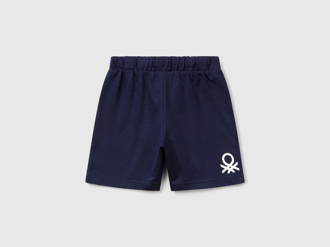 Benetton Dark Blue Boys Regular Fit Bermuda Shorts SKU: 3BL0G900Q_252 Image 02
