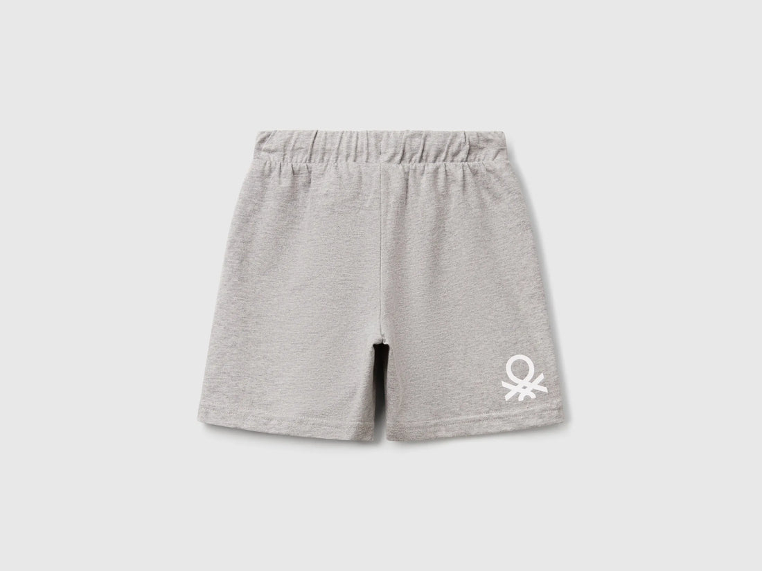 Benetton Light Gray Boys Regular Fit Bermuda Shorts SKU: 3BL0G900Q_501 Image 02
