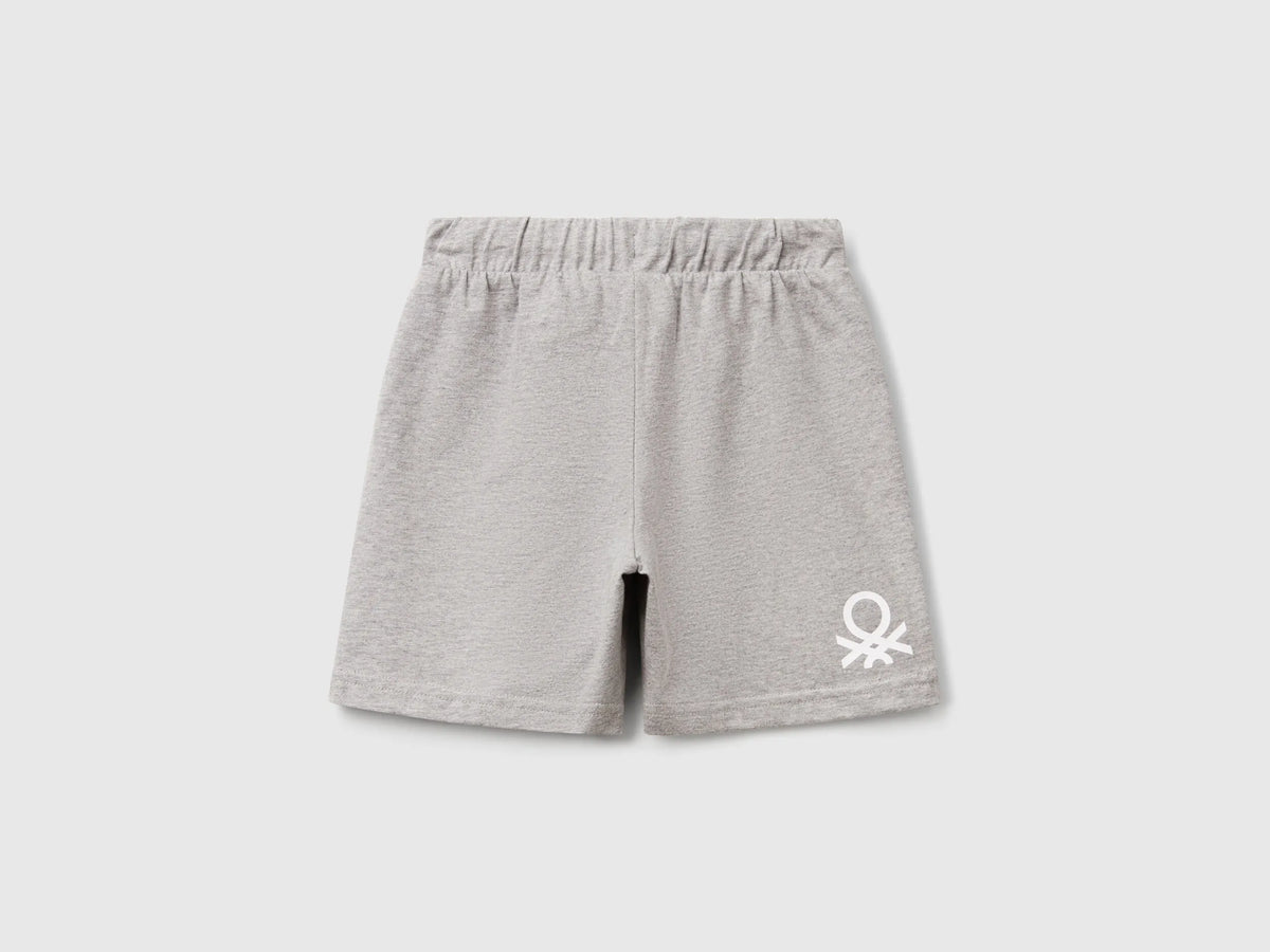 Benetton Light Gray Boys Regular Fit Bermuda Shorts SKU: 3BL0G900Q_501 Image 02