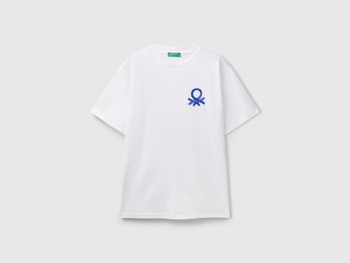 Benetton_T-Shirt with Print on Front and Back_3BL0U10A2_101_03