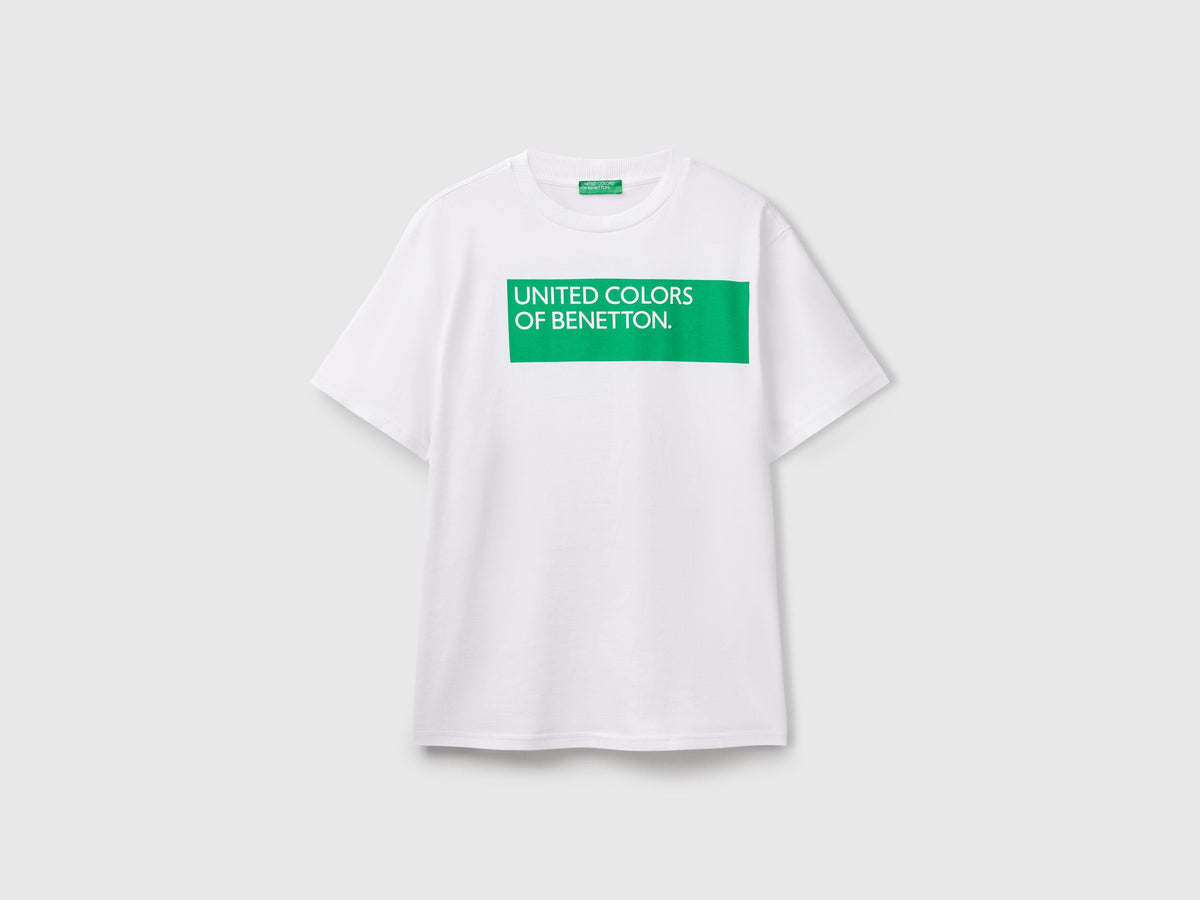 Benetton_T-Shirt with Print on Front and Back_3BL0U10A2_903_03