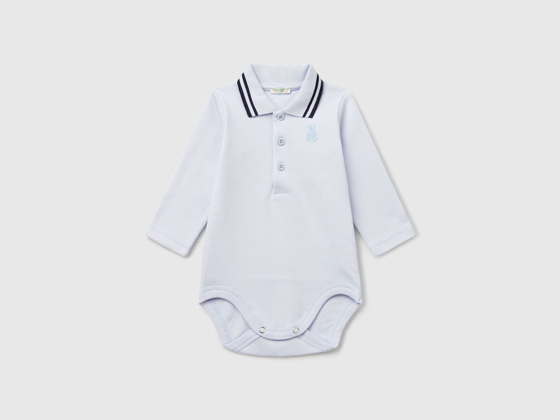 Benetton_Blue_Polo Bodysuit in Cotton_3CDIAB00F_081_01