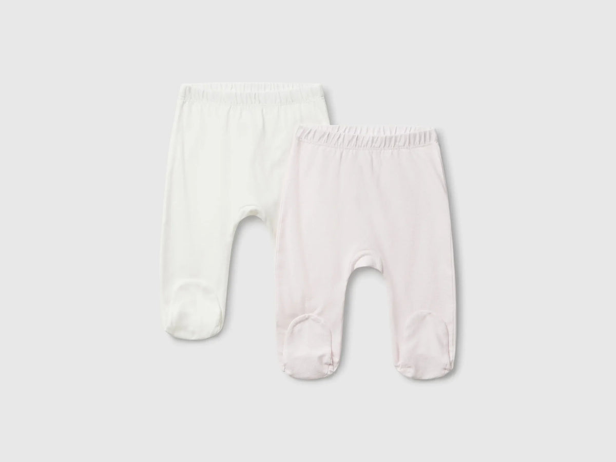 Benetton_Pastel Pink_Two Pairs of Trousers in Cotton_3DKAAF02H_901_01