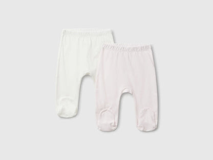 Benetton_Pastel Pink_Two Pairs of Trousers in Cotton_3DKAAF02H_901_01