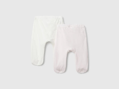 Benetton_Pastel Pink_Two Pairs of Trousers in Cotton_3DKAAF02H_901_02