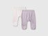 Benetton_Violet_Two Pairs of Trousers in Cotton_3DKAAF02H_902_01
