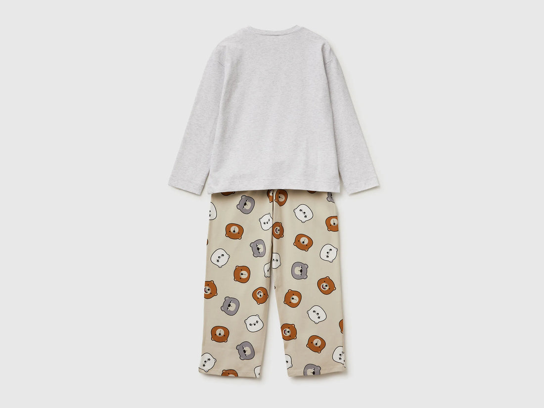 Benetton_Light Gray_Pyjamas with Animal Print_3DKE0P09P_506_02