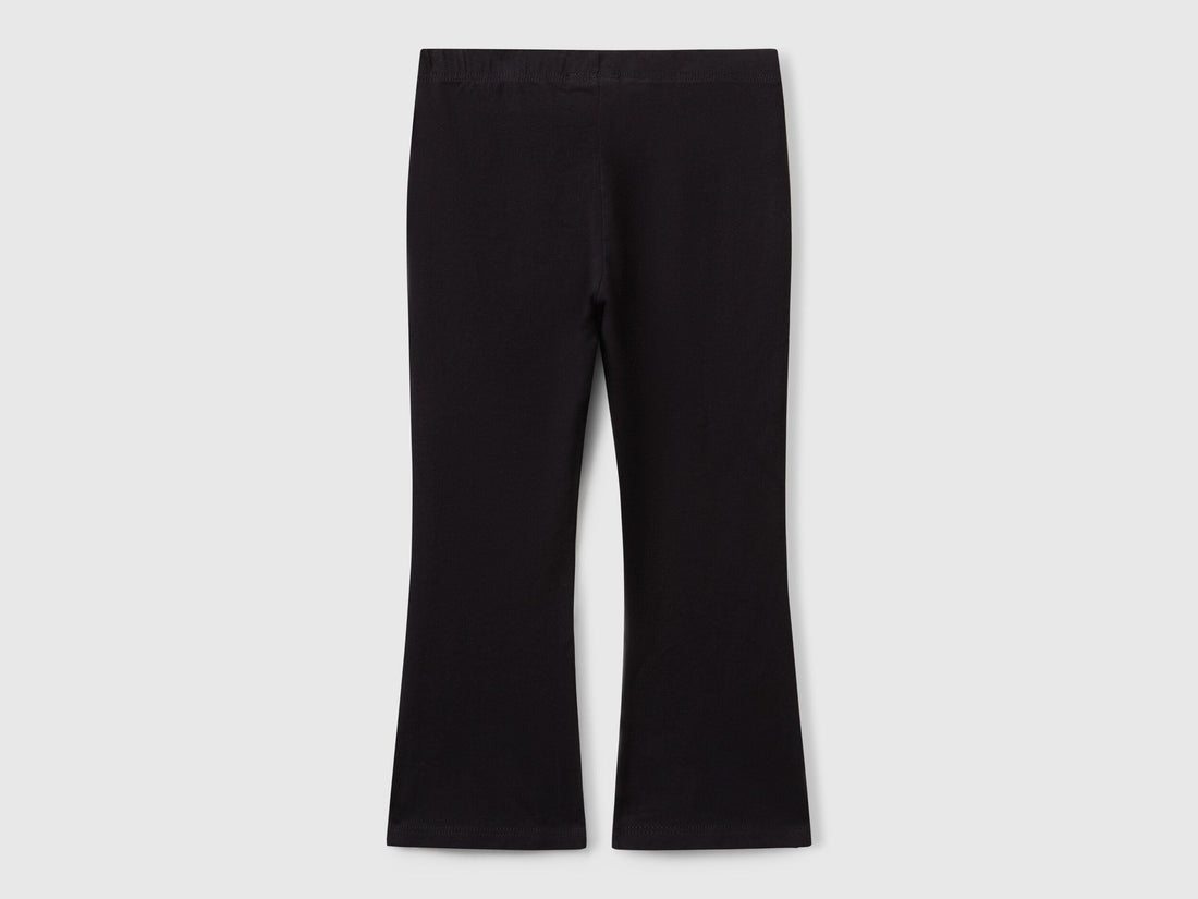 Benetton_Black_Flared Leggings in Stretch Cotton_3DKEGF028_100_02