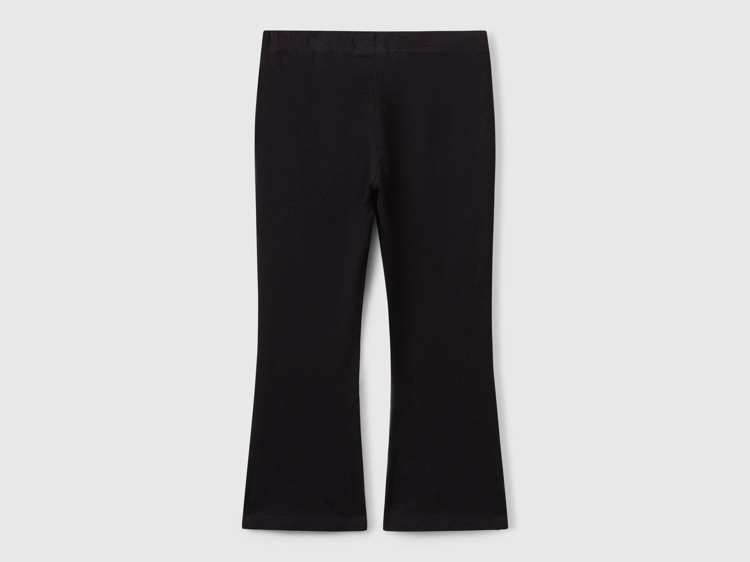 Benetton_Black_Flared Leggings in Stretch Cotton_3DKEGF028_100_02