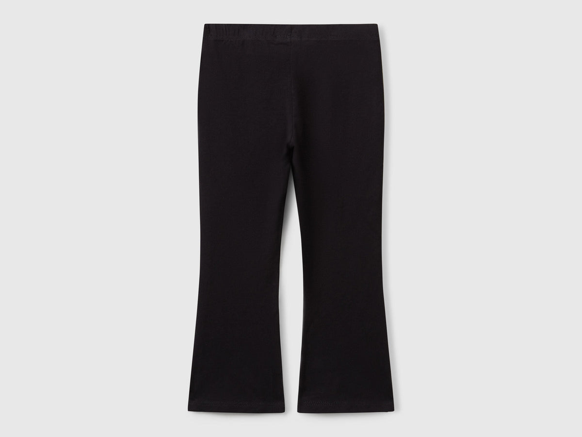 Benetton_Black_Flared Leggings in Stretch Cotton_3DKEGF028_100_02