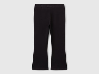 Benetton_Black_Flared Leggings in Stretch Cotton_3DKEGF028_100_02