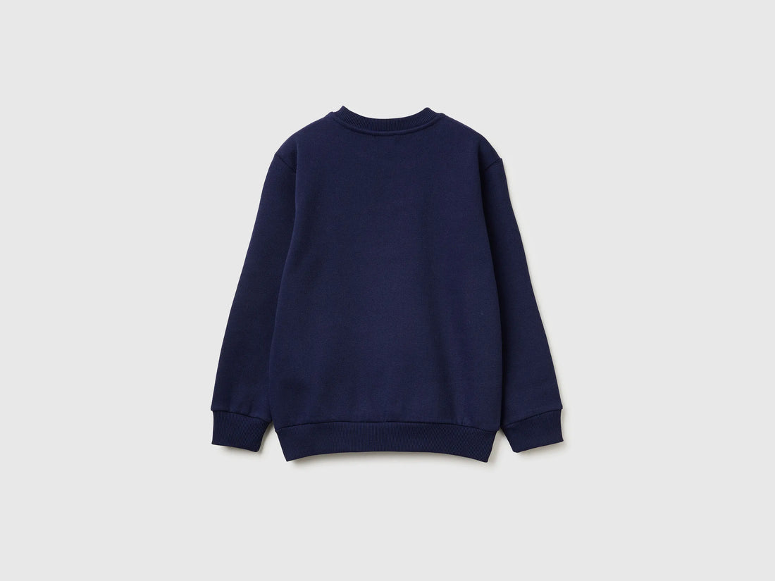 Benetton_Dark Blue_Warm Sweatshirt with Logo_3EB5C10R5_252_02