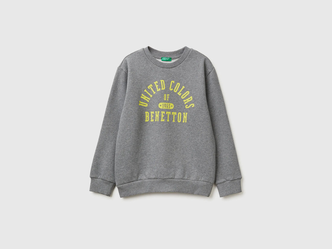 Benetton_Dark Gray_Warm Sweatshirt with Logo_3EB5C10R5_507_01