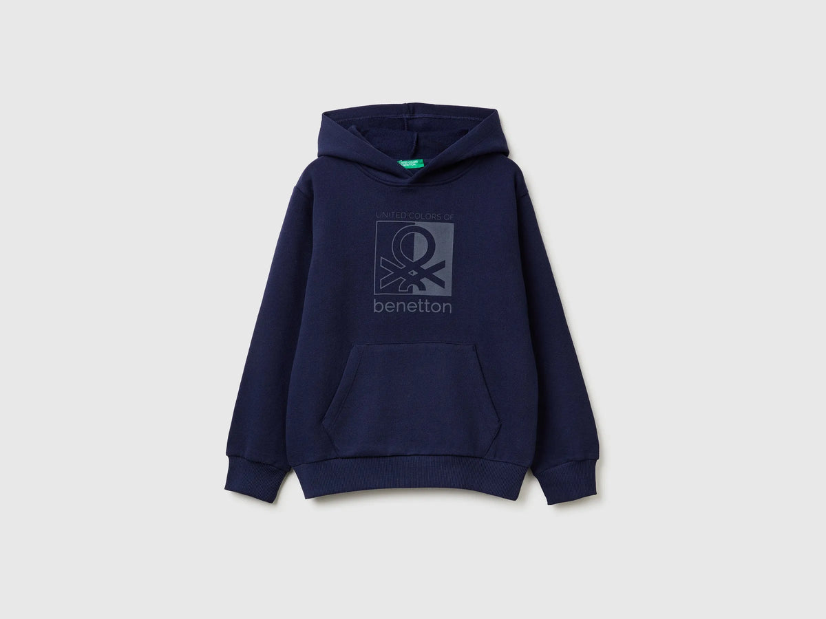 Benetton Dark Blue Boys Warm Hoodie SKU: 3EB5C205B_252 Image 01