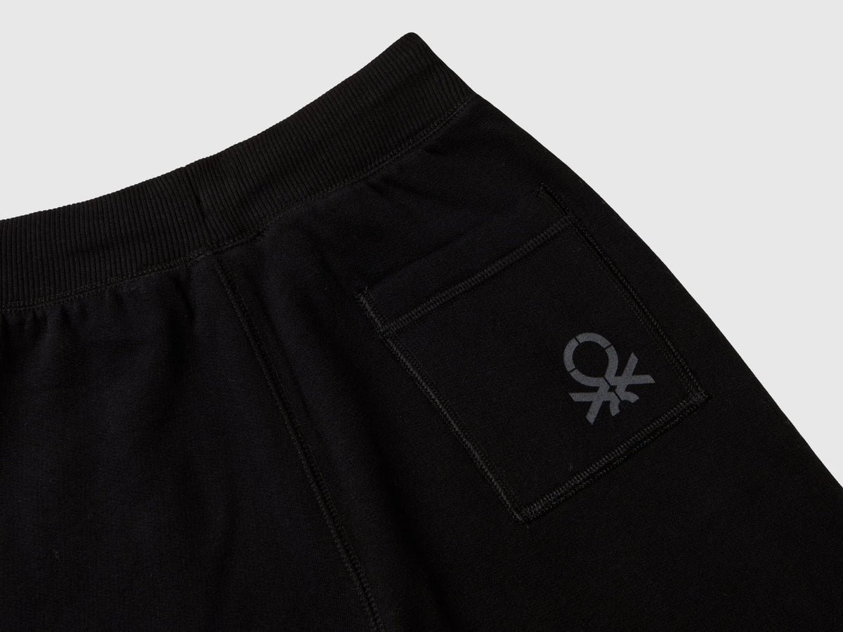 Benetton Black Boys Warm Sweat Joggers SKU: 3EB5CF05L_100 Image 03