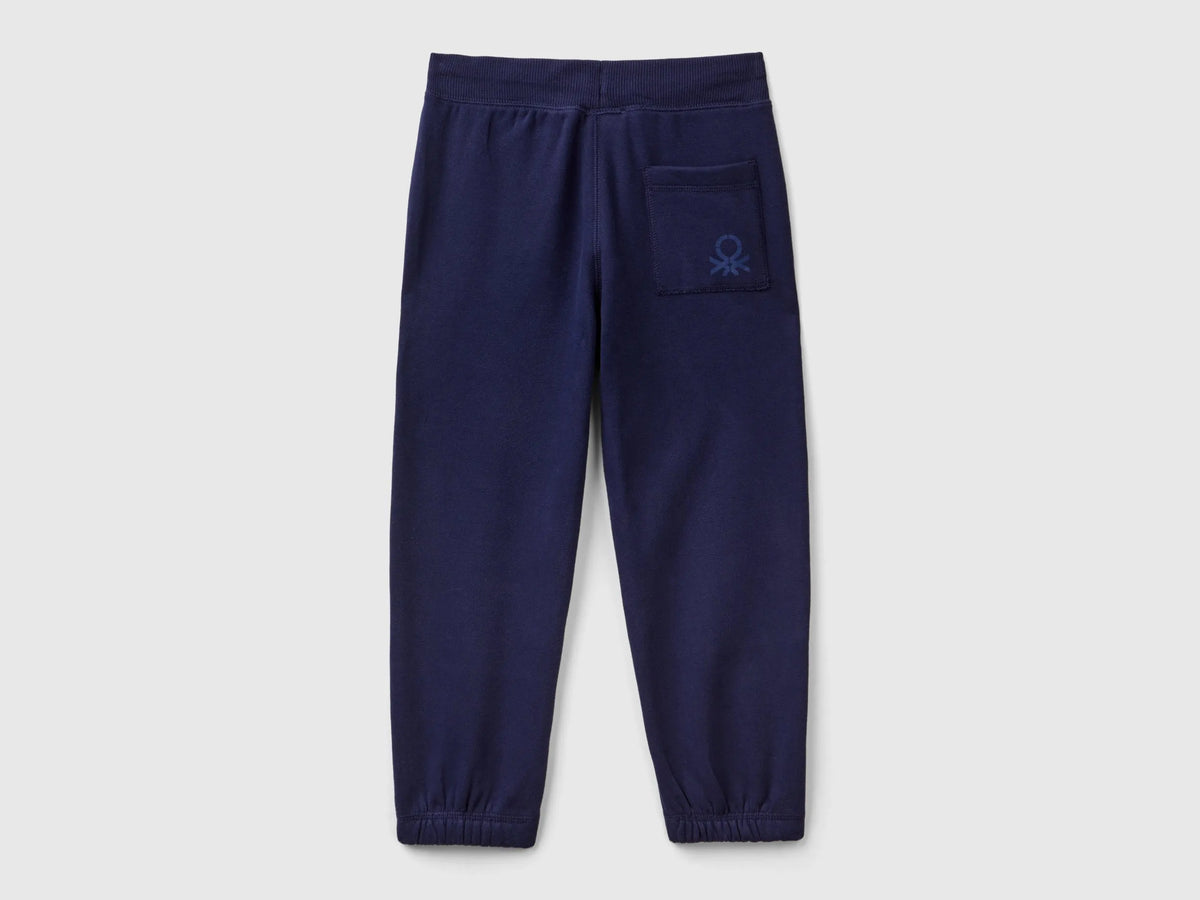 Benetton Dark Blue Boys Warm Sweat Joggers SKU: 3EB5CF05L_252 Image 02