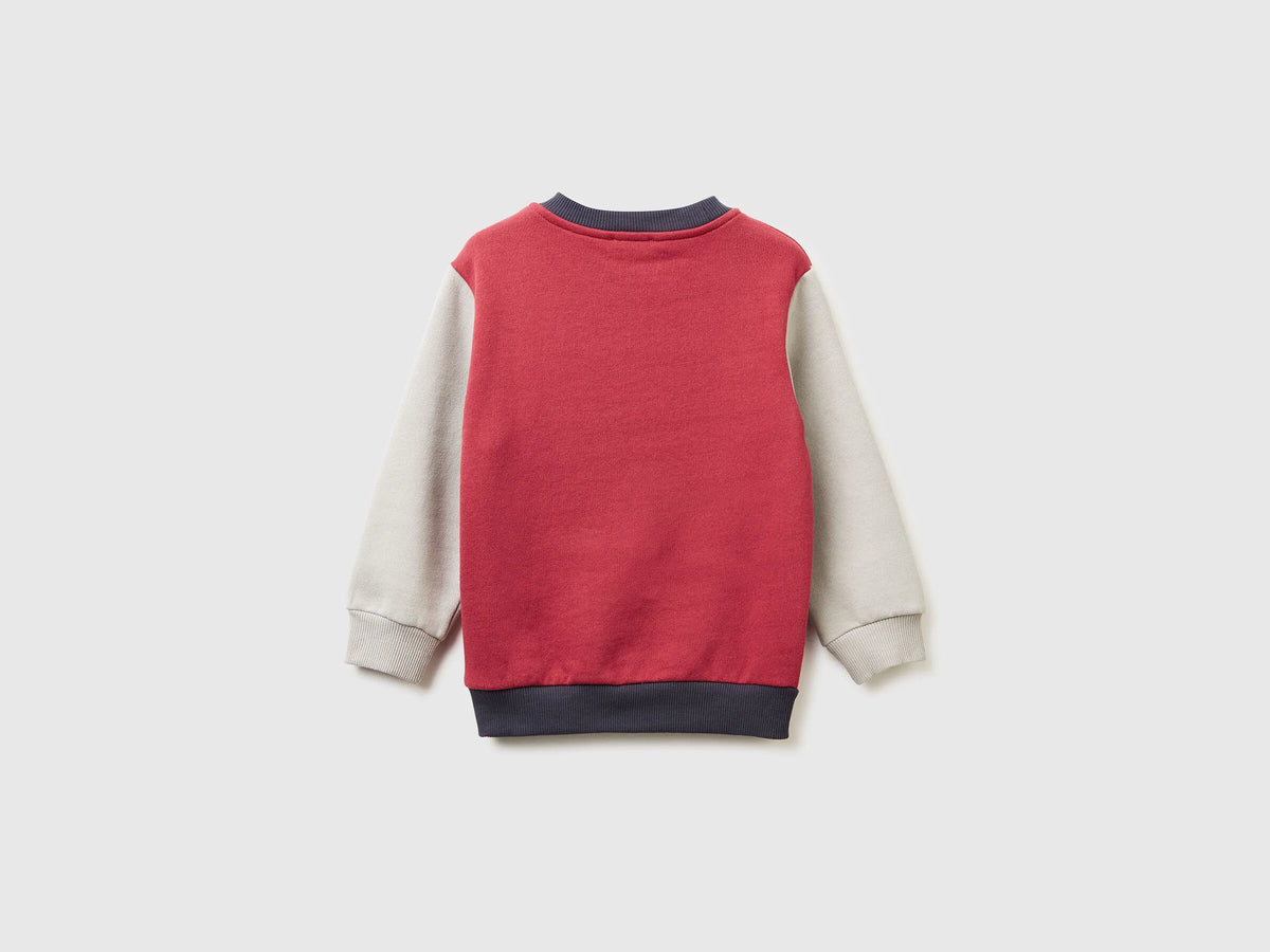 Benetton_Coral_Warm Sweatshirt with Kangaroo Pocket_3EB5G10KS_904_02