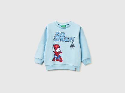 Benetton_Light Blue_Regular Fit Spiderman ©Marvel Sweatshirt_3EB5G10L5_27G_01
